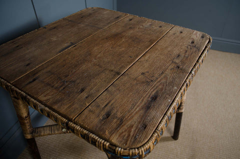 Mid century bamboo table