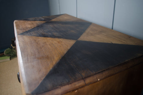 Edwardian Pine Drawers with Shou Sugi Ban Top