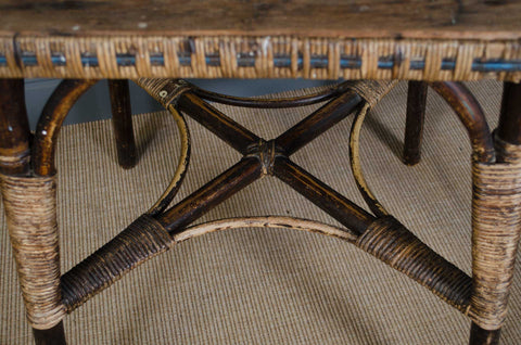 Mid century bamboo table