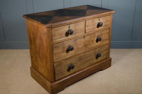 Edwardian Pine Drawers with Shou Sugi Ban Top