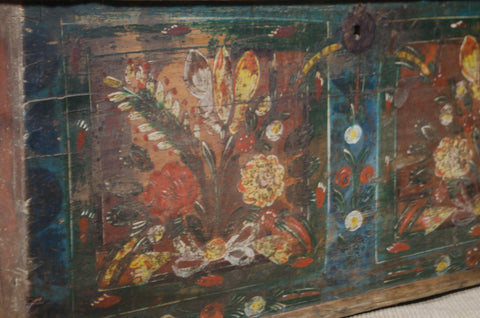 Antique folk art Hungarian chest