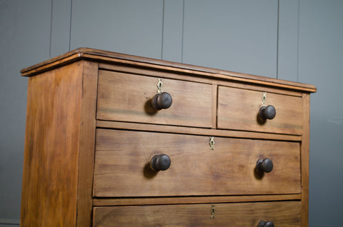 Edwardian Pine Drawers with Shou Sugi Ban Top