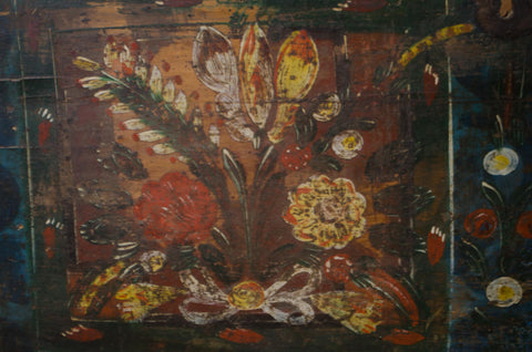Antique folk art Hungarian chest