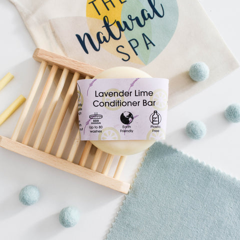 Lavender & Lime Solid Conditioner Bar | Natural Hair Conditioner for All Hair Types | Vegan, Plastic-Free Hair Care