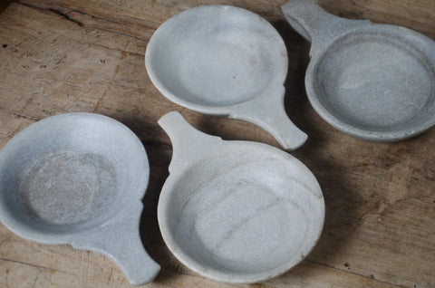 Hand carved stone bowls with handle