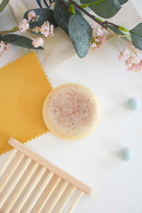 Rose, Grapefruit & Lavender Solid Conditioner Bar | Natural Hair Conditioner for All Hair Types | Vegan, Plastic-Free Hair Care