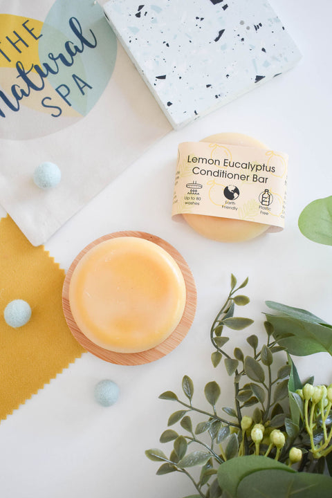 Lemon Eucalyptus Solid Conditioner Bar | Natural Hair Conditioner for All Hair Types | Vegan, Plastic-Free Hair Care