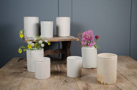 Antique English ironstone Marmalade Jars