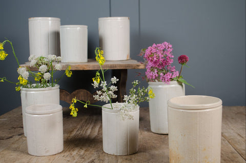 Antique English ironstone Marmalade Jars