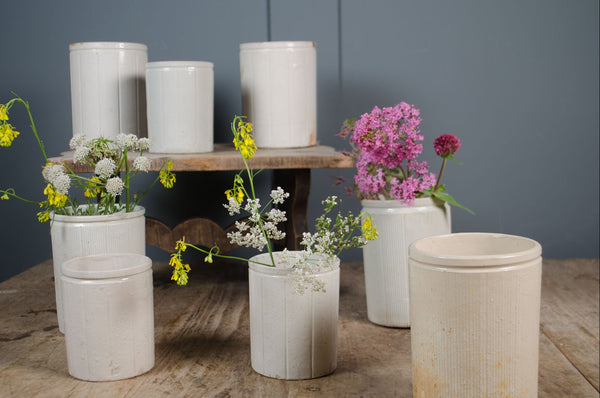 Antique English ironstone Marmalade Jars