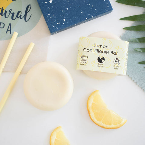 Lemon Solid Conditioner Bar | Natural Hair Conditioner for All Hair Types | Vegan, Plastic-Free Hair Care