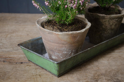 Reclaimed metal tray