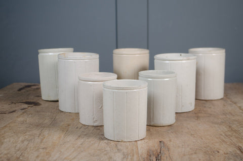Antique English ironstone Marmalade Jars