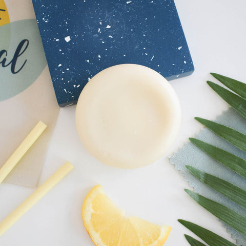Lemon Solid Conditioner Bar | Natural Hair Conditioner for All Hair Types | Vegan, Plastic-Free Hair Care
