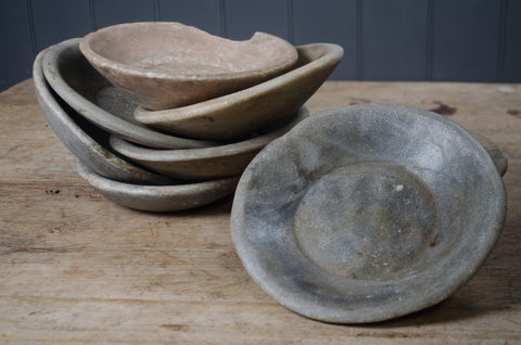 Antique Indian stone spice bowls