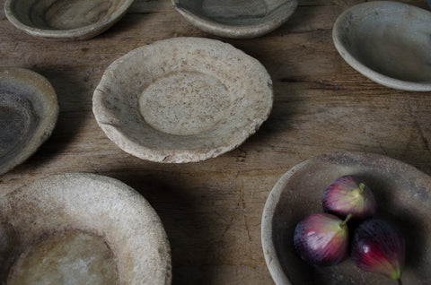 Antique Indian stone spice bowls
