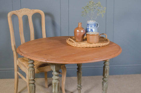 French Round Drop Leaf Kitchen Table
