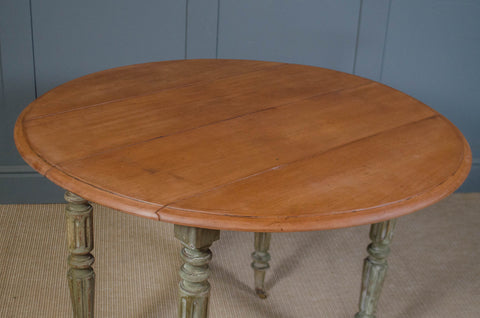 French Round Drop Leaf Kitchen Table