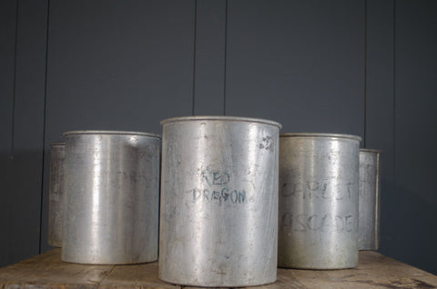 Reclaimed firework canister plant pot