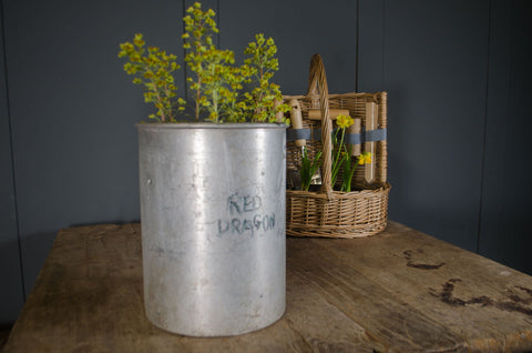 Reclaimed firework canister plant pot