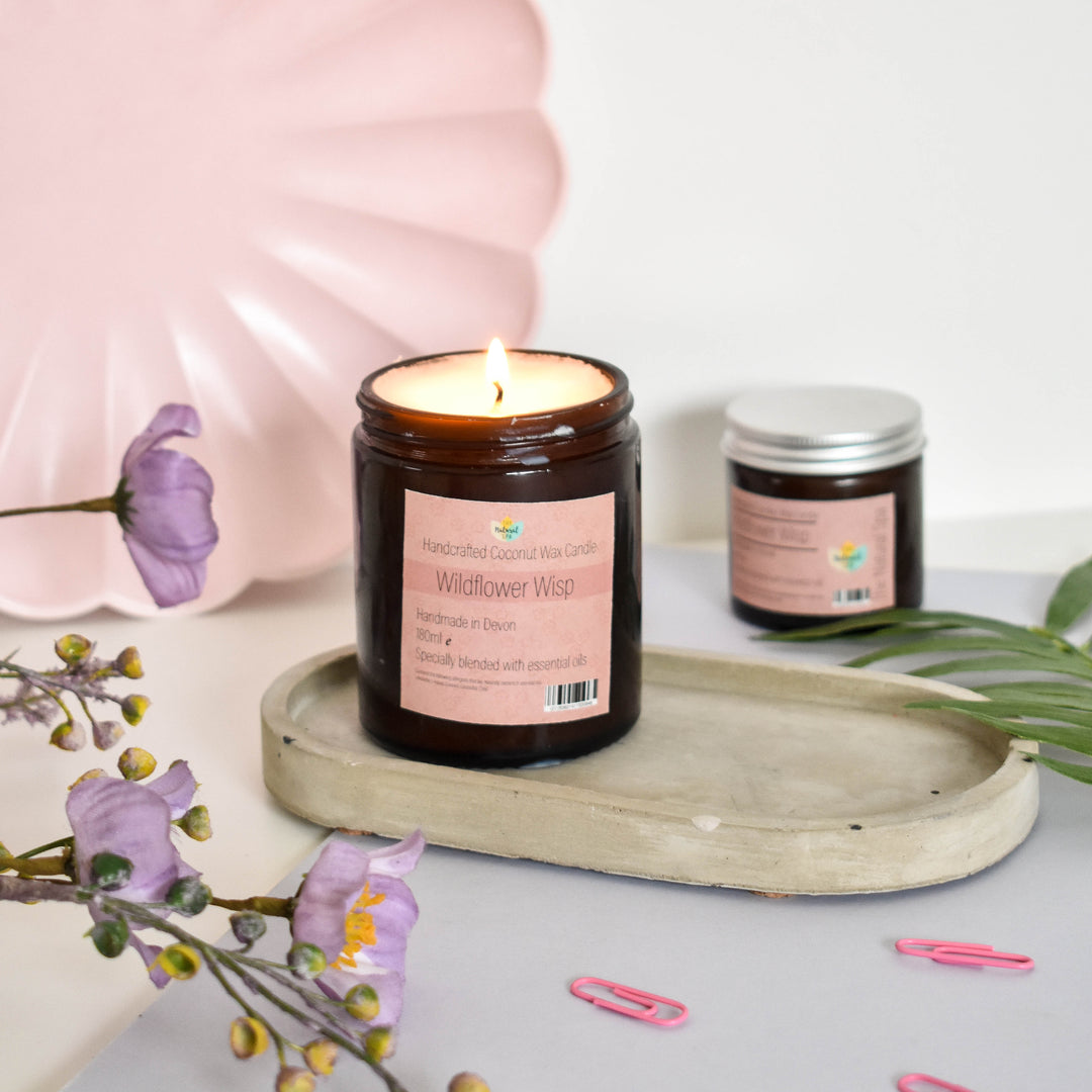 Wildflower Wisp Hand-Poured Coconut Wax Candle | Floral & Natural Aromatherapy | Vegan, Eco-Friendly Candle