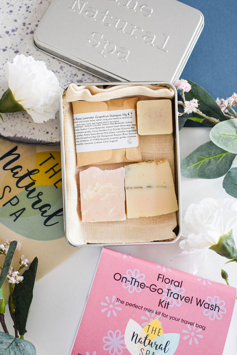 Earth Mini Travel Wash Kit | Natural “On the Go” Shampoo, Conditioner & Soap Set | Vegan, Plastic-Free Hair Care | Perfect Travel Gift