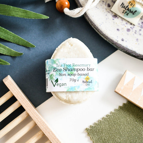 Rosemary Tea Tree ECO Shampoo Bar | Natural Non-Soap Hair Wash | Vegan & Plastic-Free Hair Care for All Hair Types