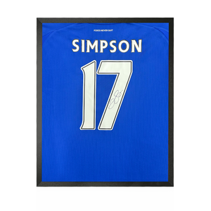 Danny Simpson Signed Leicester City Shirt Compact Frame