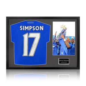 Danny Simpson Signed Leicester City Shirt Classic Frame