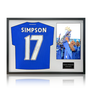 Danny Simpson Signed Leicester City Shirt Classic Frame