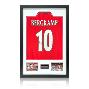Dennis Bergkamp Signed Arsenal Shirt Premium Frame