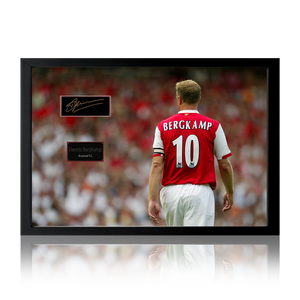 Dennis Bergkamp Signed Arsenal Plaque Iconic Frame
