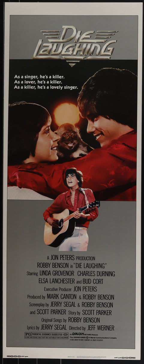 Die Laughing (1980) Original US Insert Movie Poster