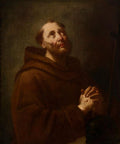 Domenico Fedeli, Maggiotto (1712-1794), da - San Francesco in meditazione davanti al Crocifisso