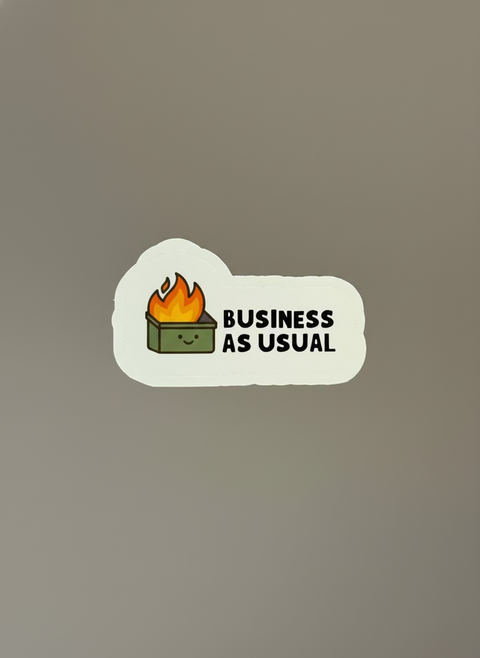 Dumpster Fire Sticker | Funny Meme Vinyl Laptop Sticker