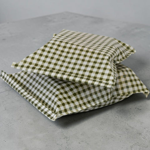 THE Beeswax Bag – Olive Check