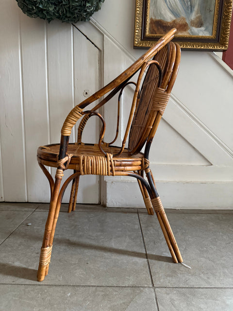 19th Century Little Tiger Bamboo Child or Display Chair