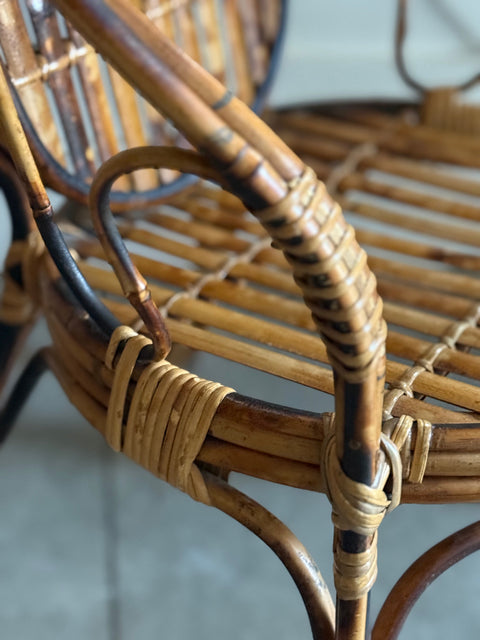 19th Century Little Tiger Bamboo Child or Display Chair