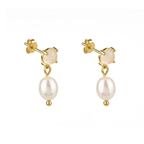 Opal Pearl Drop Earrings