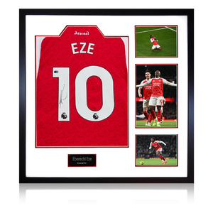 Eberechi Eze Signed Arsenal Shirt Elite Frame (ACG Cert)