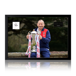 Eddie Jones Signed Rugby Cut Iconic Frame