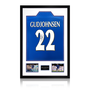 Eidur Gudjohnsen Signed Chelsea Shirt Premium Frame