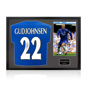Eidur Gudjohnsen Signed Chelsea Shirt Classic Frame