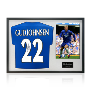 Eidur Gudjohnsen Signed Chelsea Shirt Classic Frame