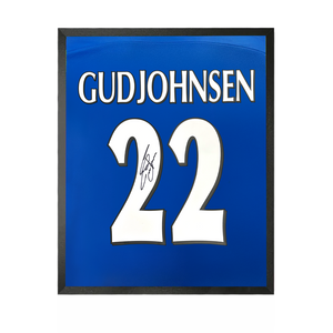 Eidur Gudjohnsen Signed Chelsea Shirt Compact Frame