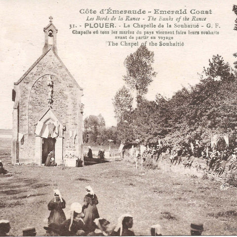 Emerald Coast Plouer-La Chapelle de la Souhaitié Vintage Postcard