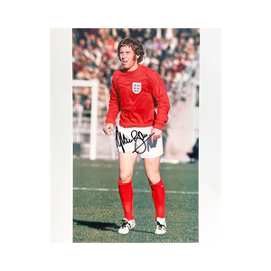 Alan Ball Jr. Signed England 10x8