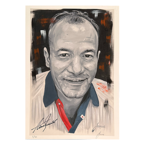 Alan Shearer Signed England 16x12