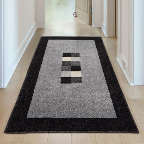 Ephesus Grey Black Rug | 7439GB