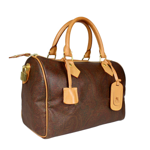 Etro - Milano Paisley Coated Canvas Boston Bag